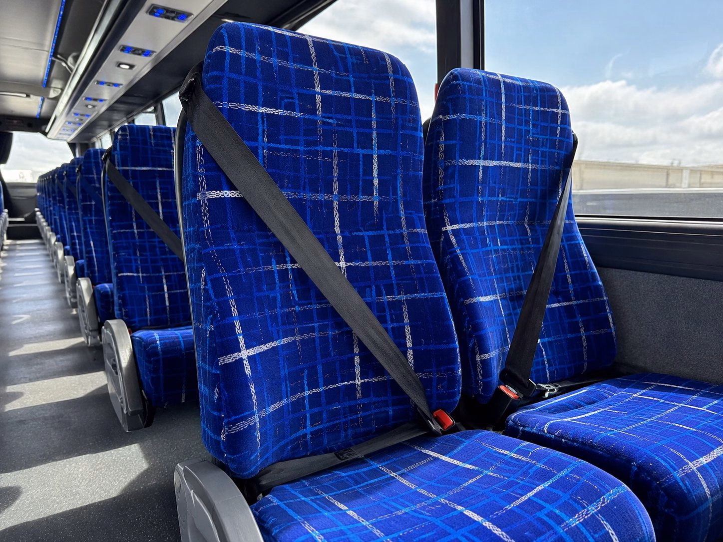 albany charter bus interior