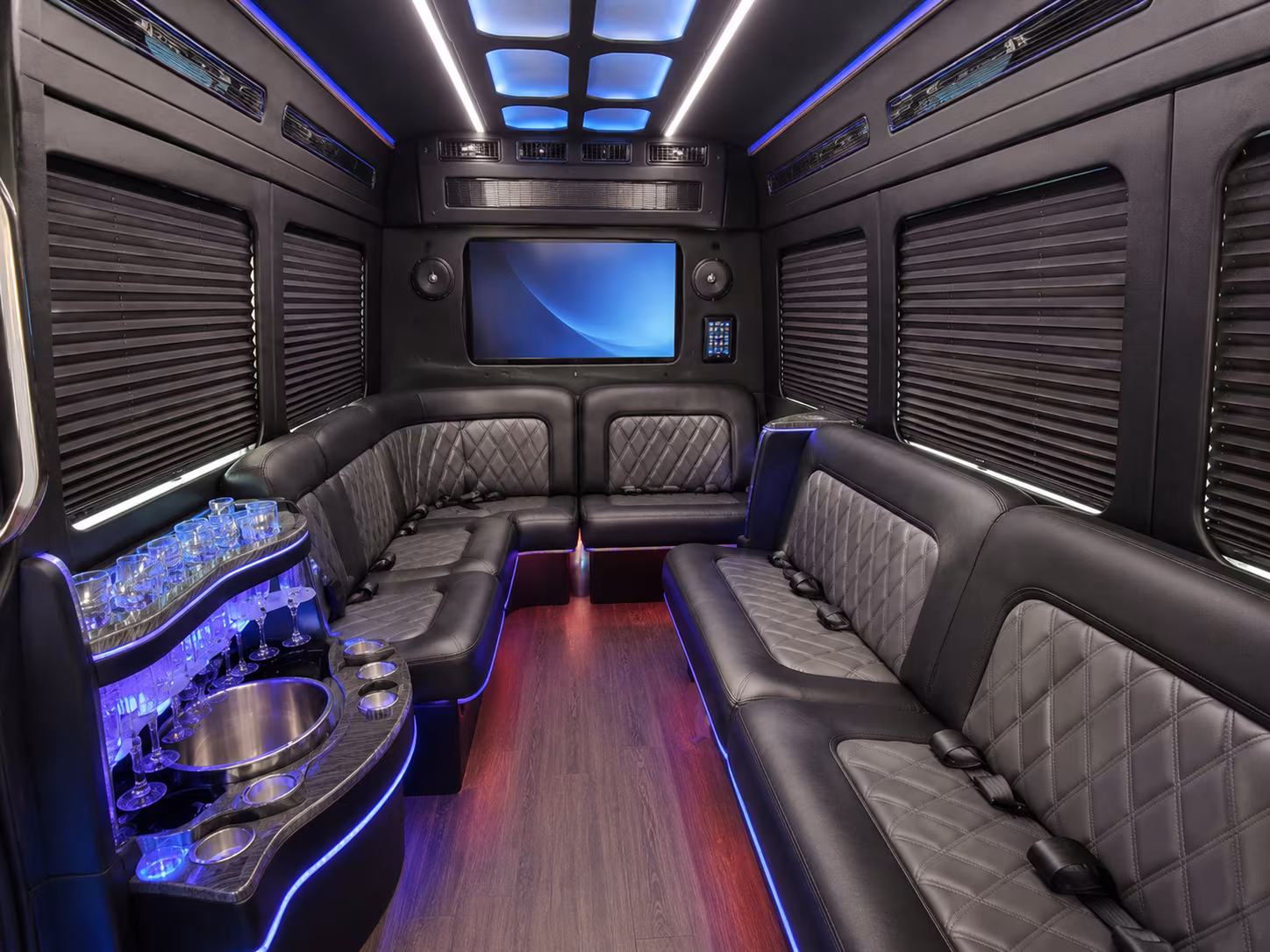 albany party bus interior